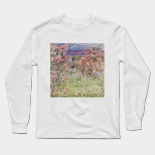 House Among the Roses by Claude Monet Long Sleeve T-Shirt